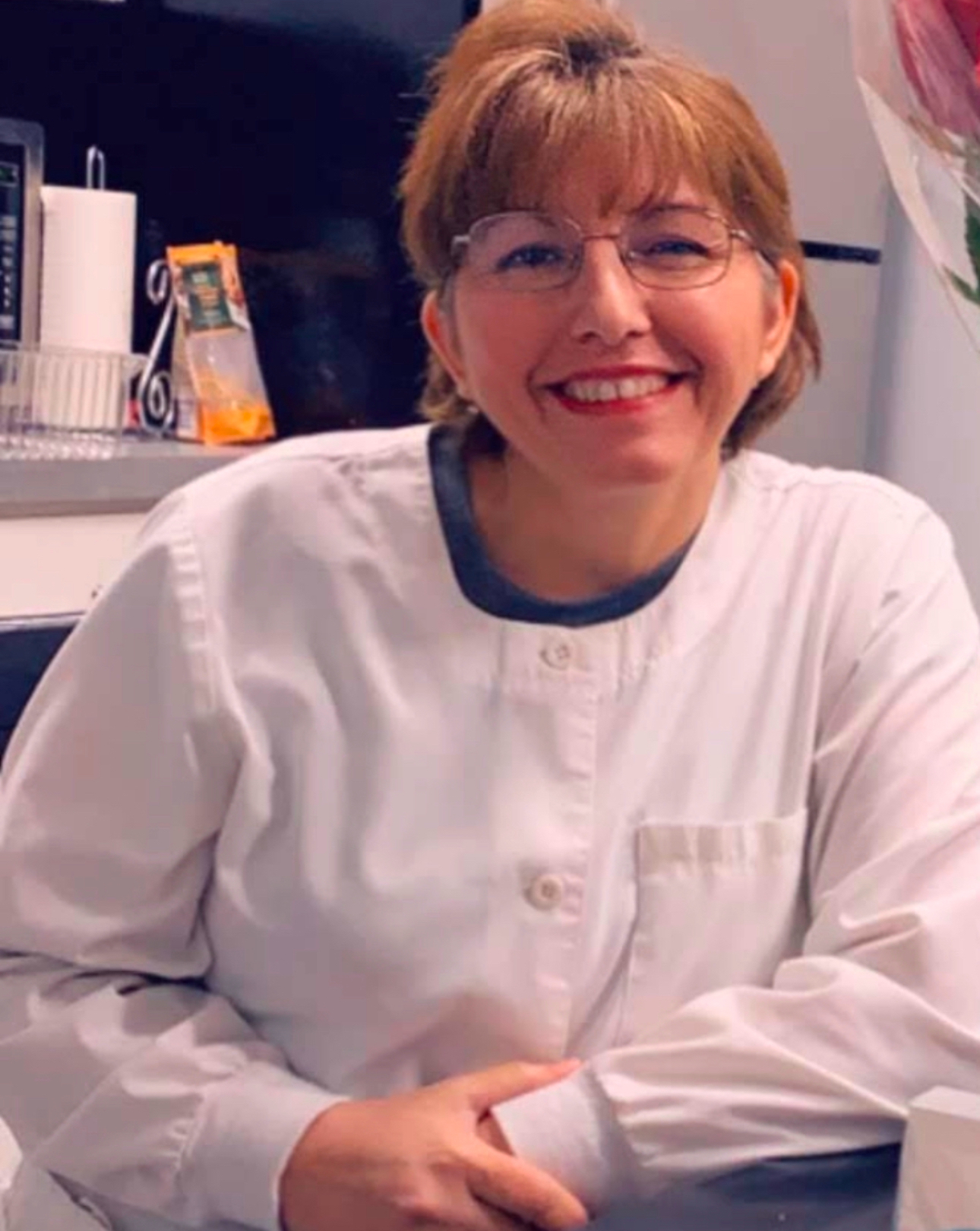 Dr. Nour Masud at the dental practice